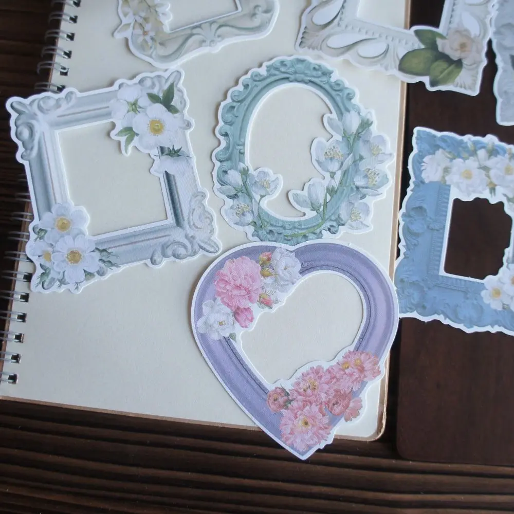 10 листов Алиса история красочный цветок зеркальная рамка дизайн крафт бумага