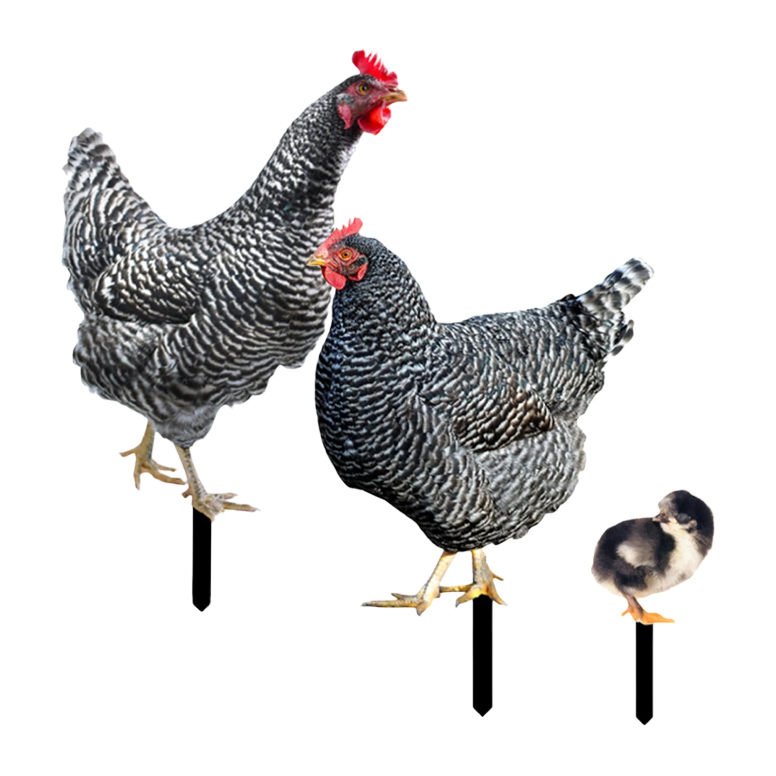 

3 шт., фигурки куриных кур, искусственная кожа, украшение для сада, деревенский акриловый фермерский орнамент, аксессуары