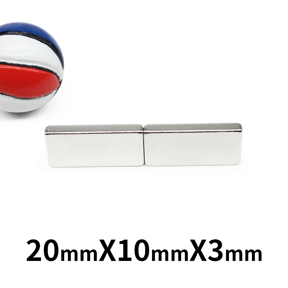 

5/10/20/30/50/100PCS 20x10x3 mm Block Rare Earth Magnet N35 Neodymium Magnet Sheet 20x10x3mm Permanent NdFeB Magnet 20*10*3
