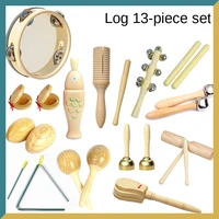 orff percussion instrument set childrens early education castanets sand hammer tambourine triangle iron double ring bell