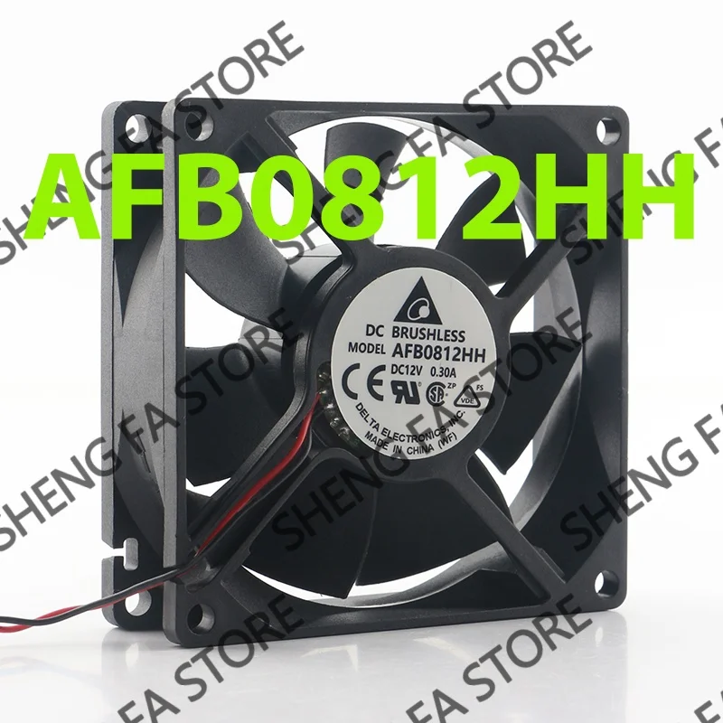 Фото Вентилятор охлаждения AFB0812HH Delta 5V 24V 48V DC 12V 0.30A AC EC 8025 80X80X25MM 8CM бесшумный, мощный, для блока питания и корпуса, с двойным шарикоподшипником №1