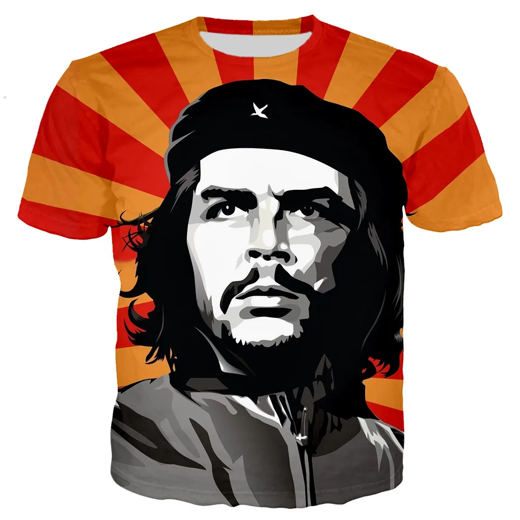 

Футболка Che Guevara с 3D принтом, модная Повседневная стильная футболка унисекс, уличные Топы в стиле Харадзюку, футболка большого размера для мужчин и женщин на лето
