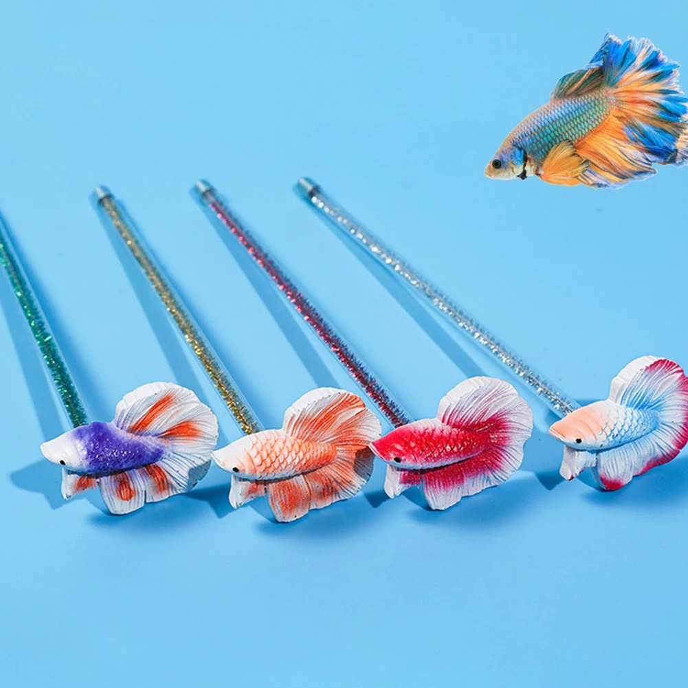 

Betta Training Wand Simulation Betta Wand Active Healthy Betta Fish Equipment Resin Fish Decoration Fish Stick Dropship