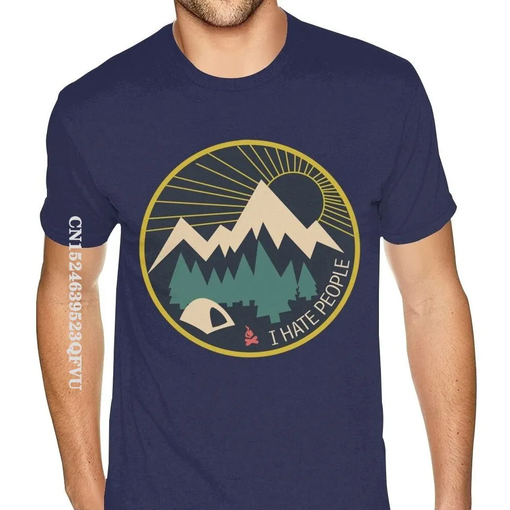 Футболка мужская оверсайз с принтом недорогая надписью I Hate People Ранняя круглым