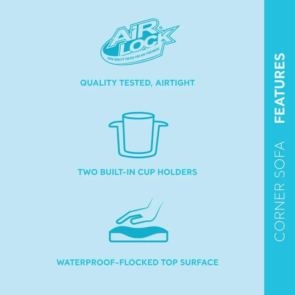 Угловой диван L-образной формы надувной комнатный расслабляющий секционный с