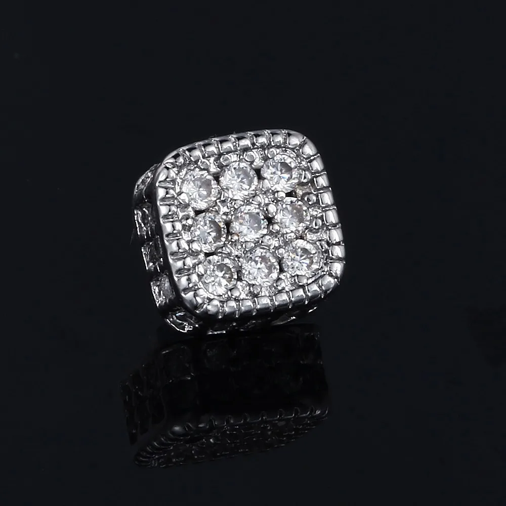 6 мм магнитные циркониевые геометрические роскошные серьги в стиле хип-поп-рок