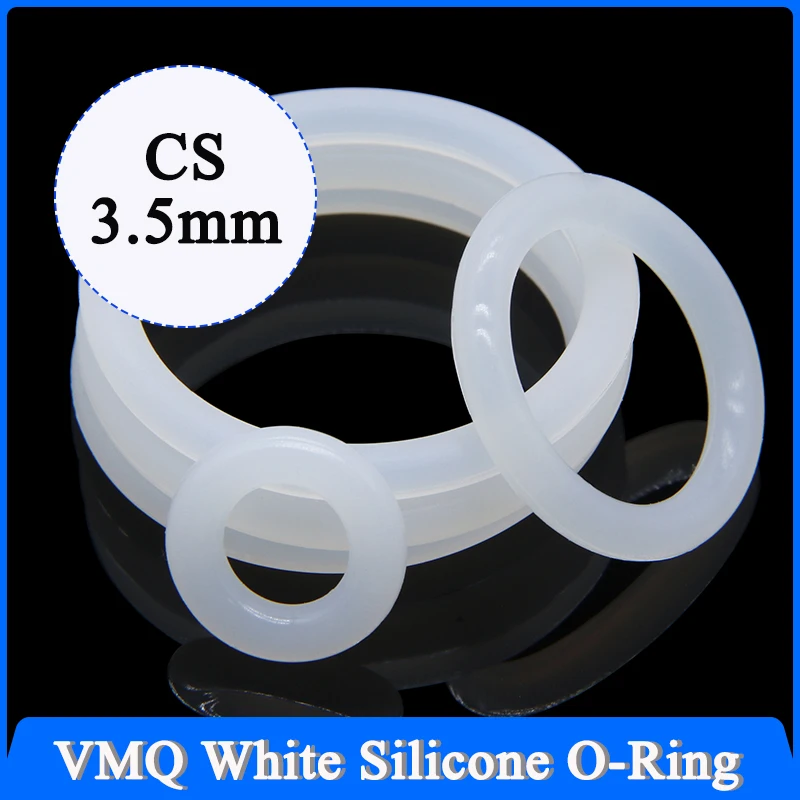 

10/50 шт. белое пищевое силиконовое уплотнительное кольцо VMQ CS 3,5 мм наружный диаметр 10 мм ~ 150 мм водонепроницаемая шайба круглые уплотнительные кольца