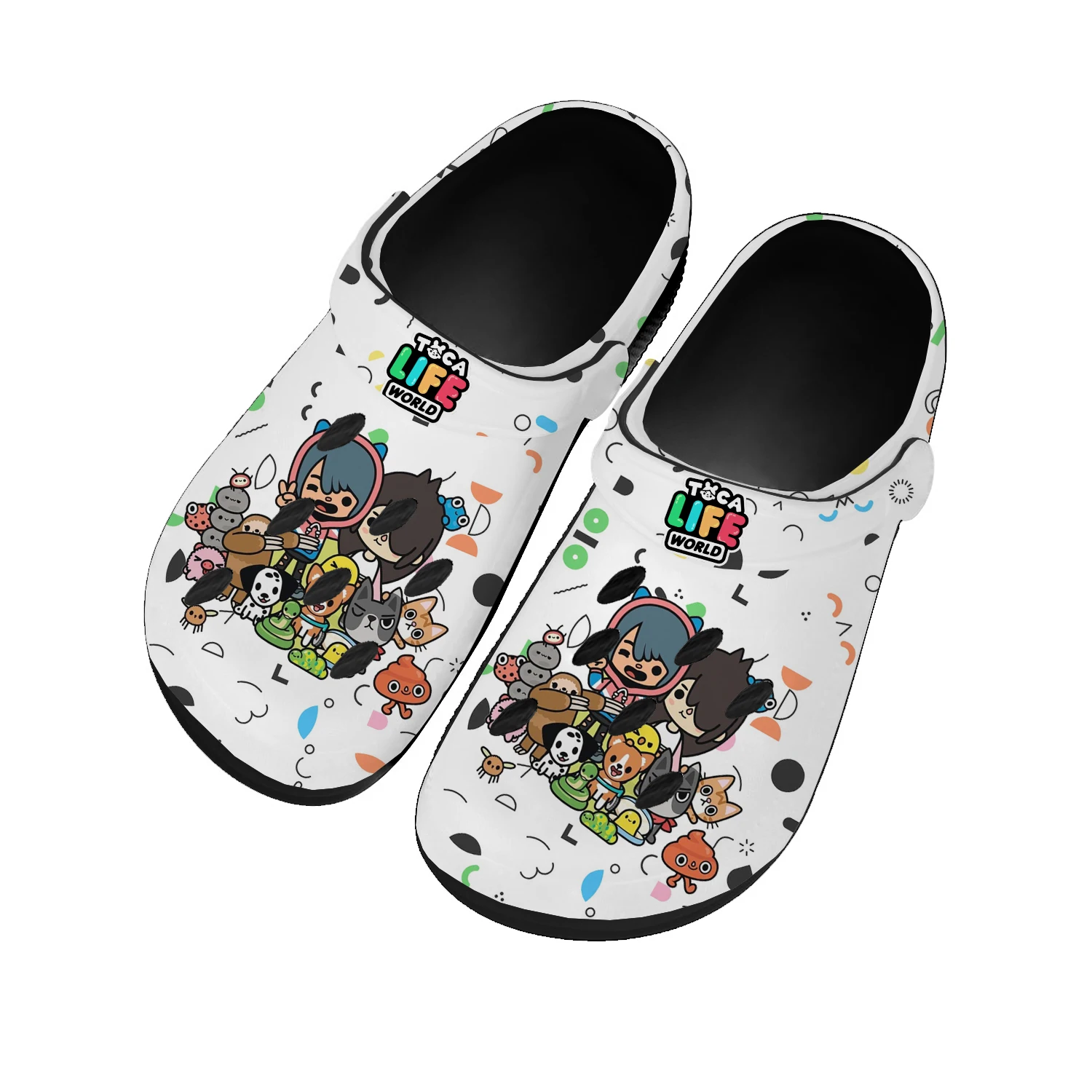 

Toca Life World Custom Home Clogs Cartoon Game Mens Womens Teenager Tailor Made Water Shoes Garden Beach Hole Slippers Sandals