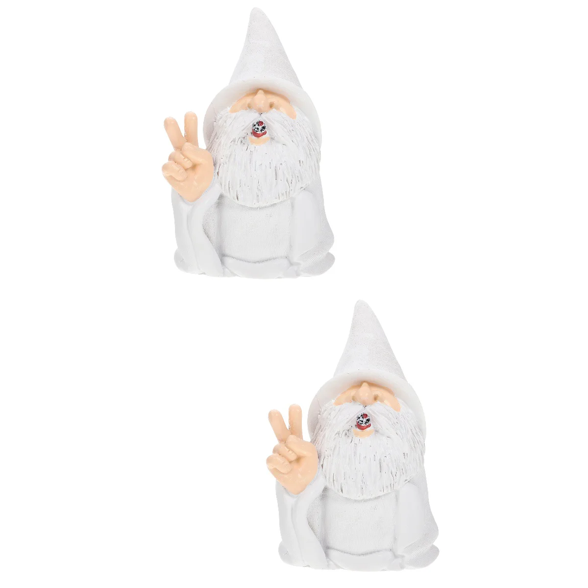 

Gnome Statue Sculpture Garden Dwarf Guest Resin Greeter Lawn Ornament White Porch Front Christmas Sign Crafts Patio Elf Fig