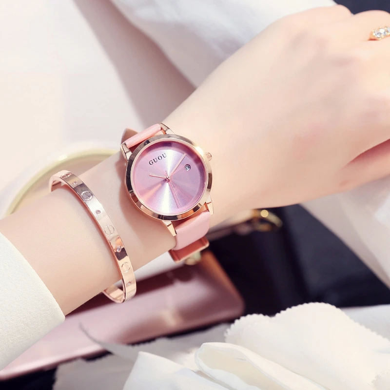 Simple and versatile fashion belt watch women's leisure