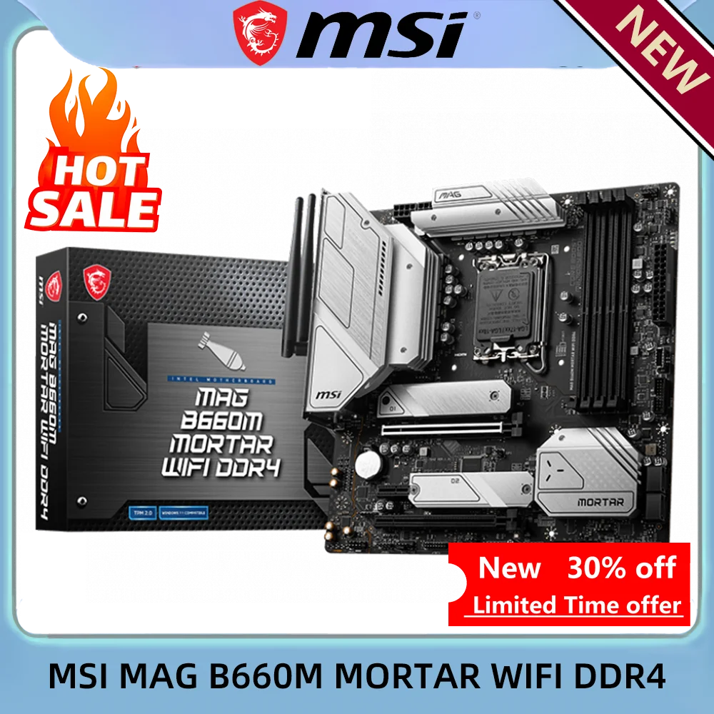 

MSI MAG B660M MORTAR WIFI DDR4 MATX PC LGA 1700 Intel B660 Motherboard Gaming