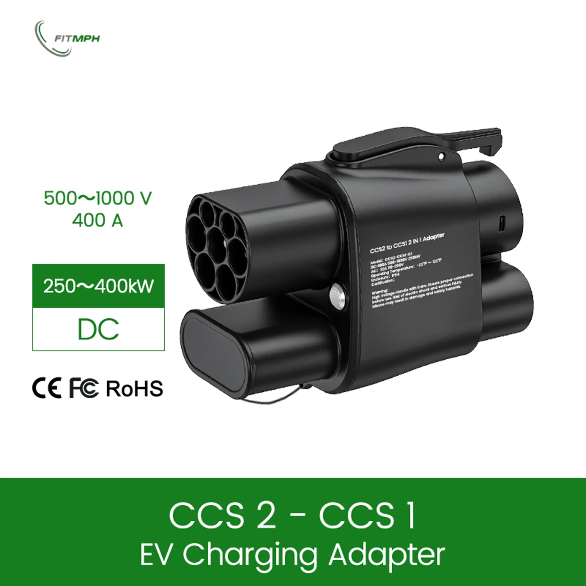 

Конвертер зарядного устройства FITMPH 2 в 1 CCS2-CCS1 для электромобилей, адаптер быстрой зарядки постоянного тока для порта зарядки CCS1 в Европе, 250 кВт