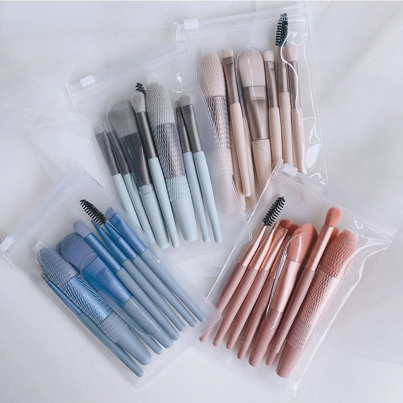 

8Pcs Mini Travel Makeup Brushes Set Portable Soft Concealer Brush Beauty Foundation Eye Shadow Tool With Bag