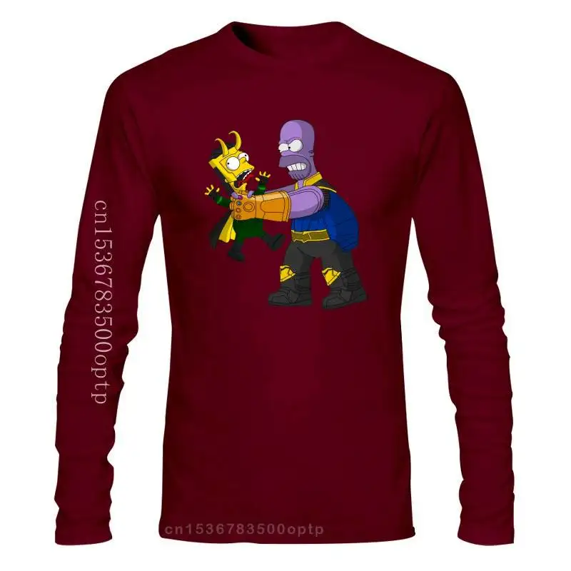 Mens Clothes  Lous Bart Homer Thanos Loki Mashup Adult T Shirt Loose Size Tee Shirt