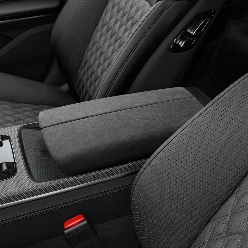 

Внутренние накладки из алькантары для BYD Han 2020 2021 2022 2023 2024 2025, центральный подлокотник автомобиля, крышка панели, защитный чехол