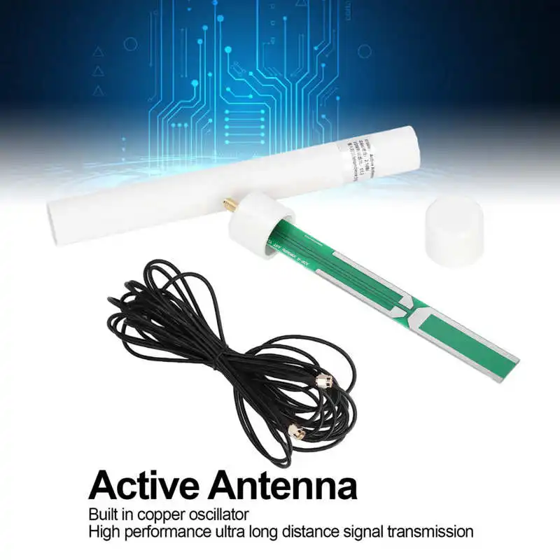

Active Antenna 915MHZ Outdoor 2.1dBi Long Range RF ID Radio Receiver with 6meter/19.69ft Cable wire cable
