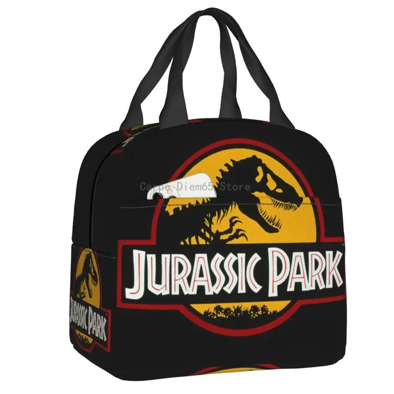 

Jurassic Park Ancient Animal Insulated Lunch Bag for Women Portable Giant Dinsaur Cooler Thermal Lunch Box Kids School Children