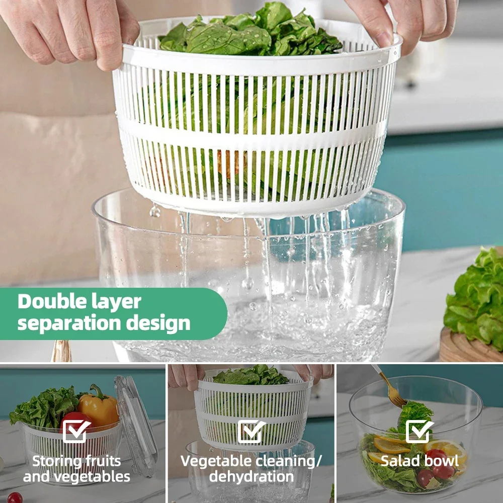 Спиннер для овощей салата дуршлаг Дегидратор многофункциональная мойка и