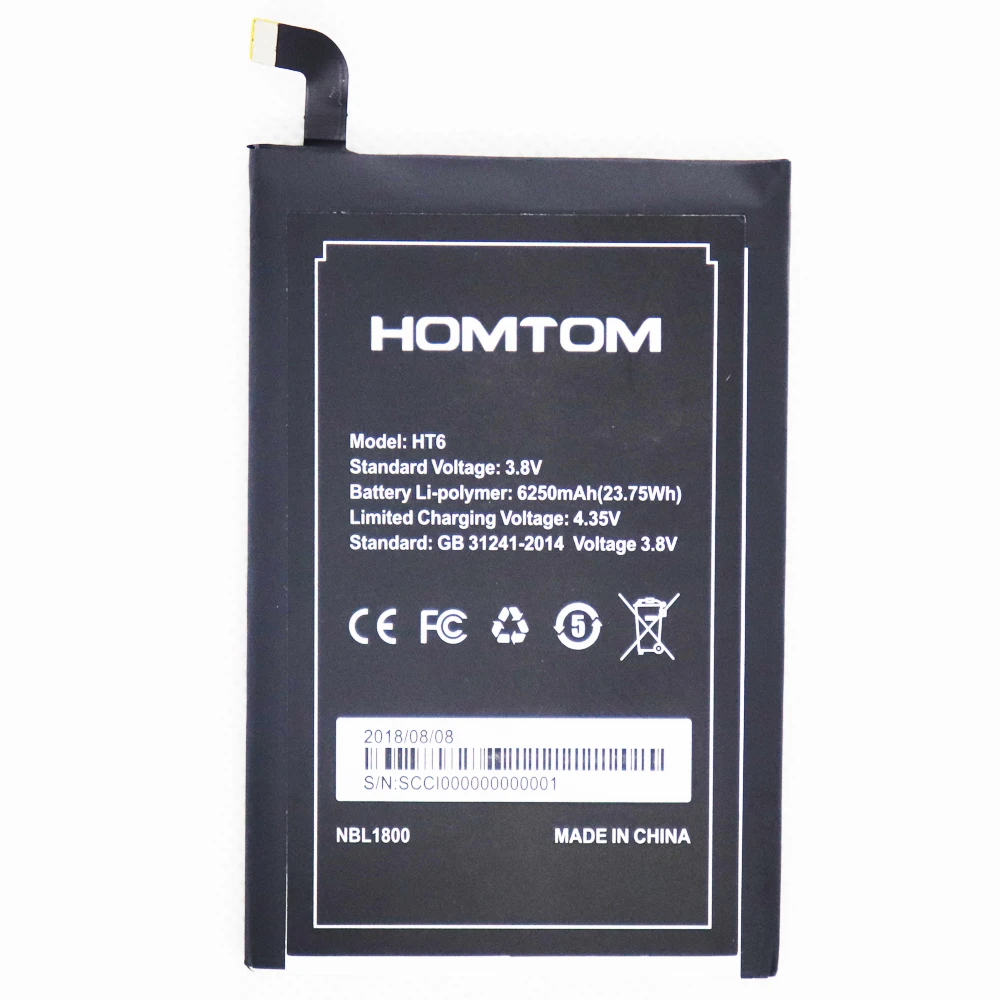 

ISUNOO Phone Battery For DOOGEE T6 PRO / Homtom HT6 6250mAh