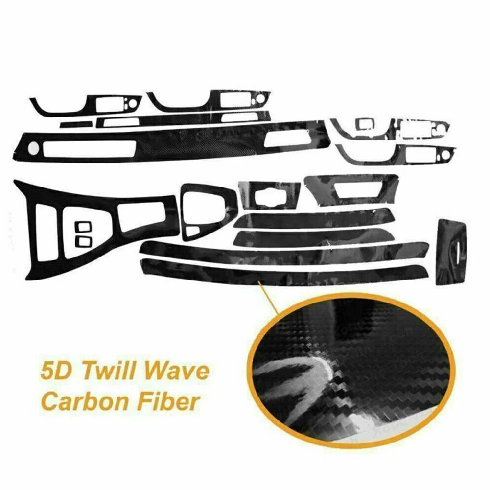 

Glossy Carbon Fiber Interior 5D Wrap Trim Decal For BMW 3 Series E90 E92 E93 2005-2012 LHD Car Styling Decoration Accessories