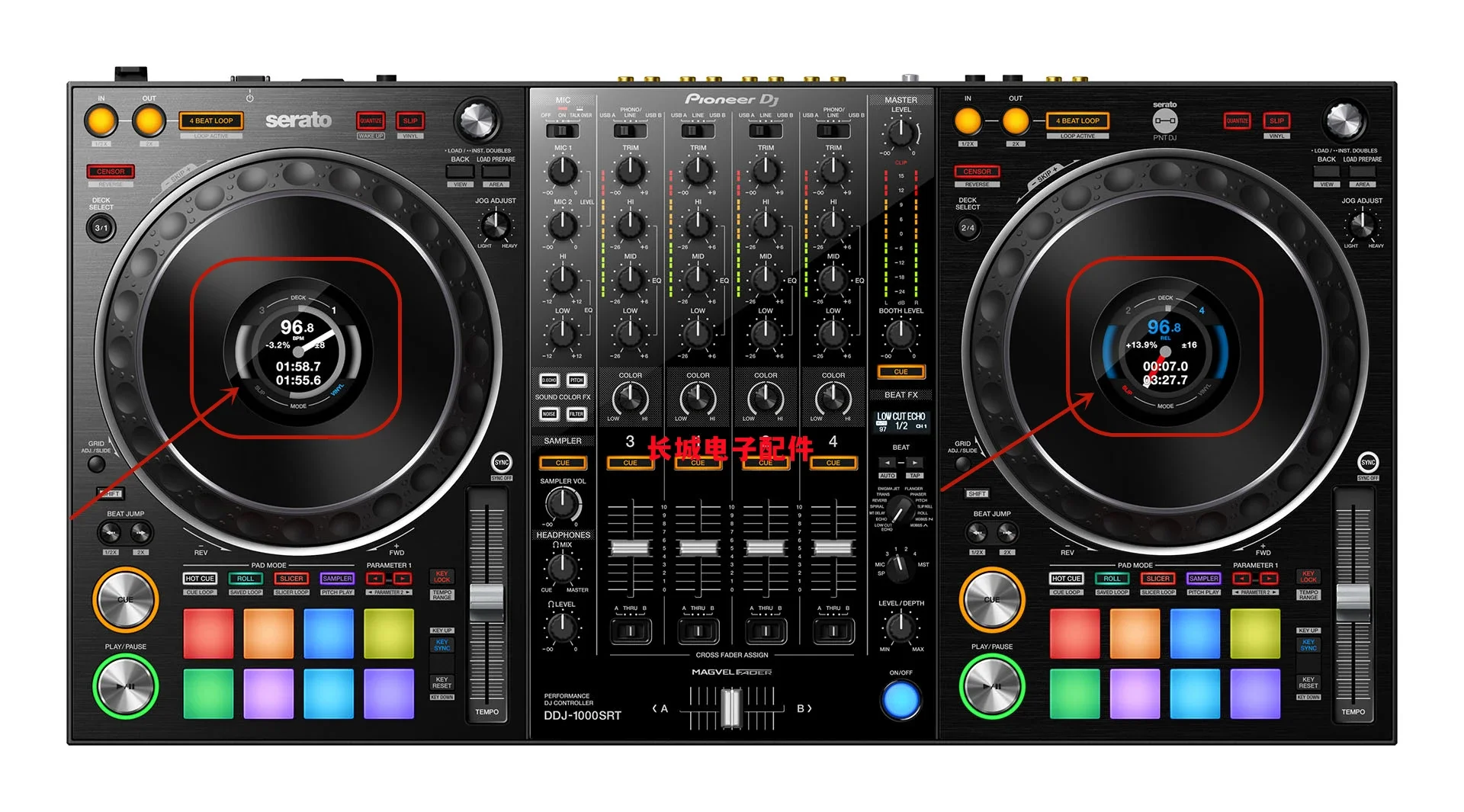 Pioneer DDJ1000 DDJ1000SRT контроллер второго поколения проигрыватель экран дисплея