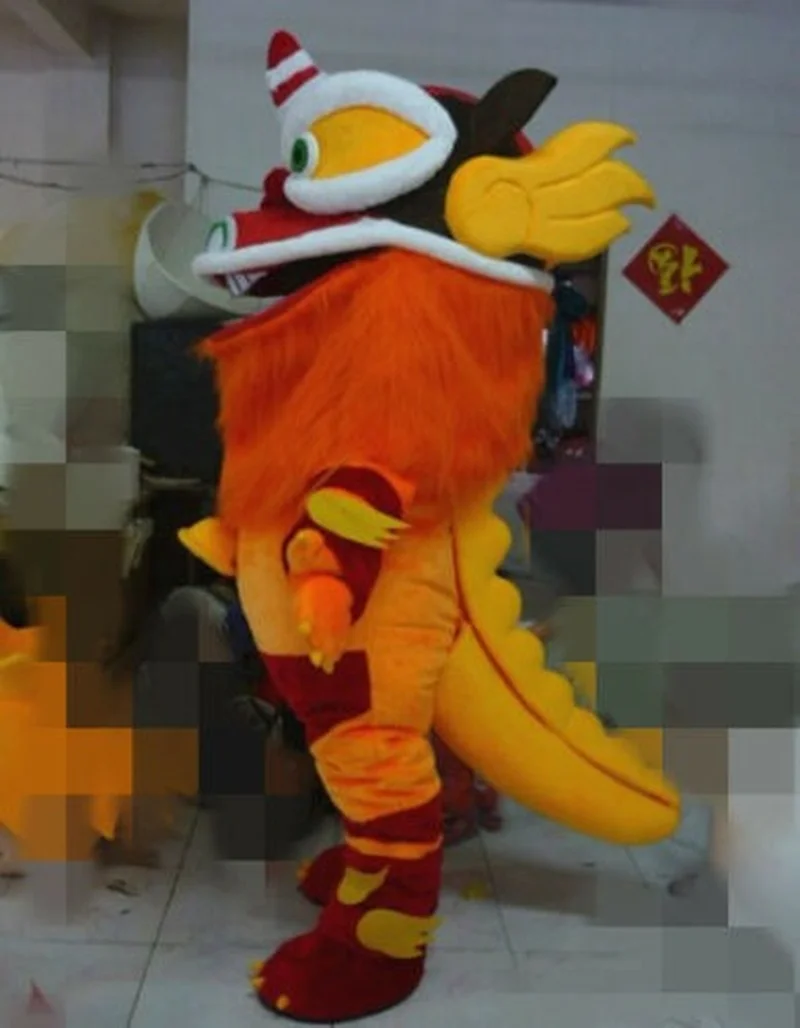 Костюм талисмана для танцев со львом шерсть искусство зодиака китайское