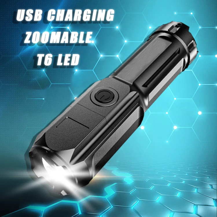 

Powerful LED Flashlight Strong Light High-power Rechargeable Zoom Highlight Tactical Flashlight Outdoor Lighting LED Flashligh