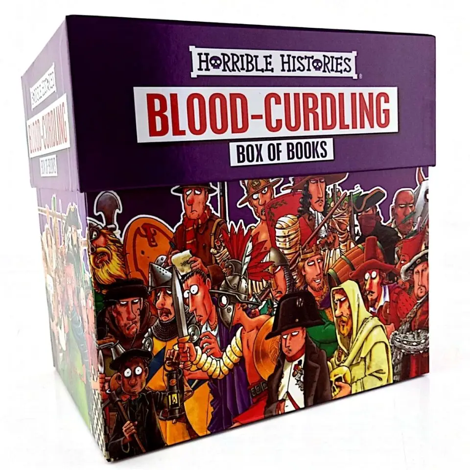 20 BOOKS Horrible Histories Blood Curdling Box Of Books Collection Original English Reading Children's Books Libros Livros