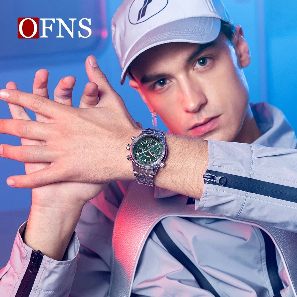 Мужские водонепроницаемые кварцевые часы с календарем и шестиконтактным