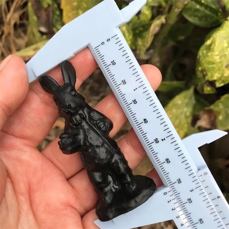 1 шт. статуэтка из натурального черного обсидиана 7 см