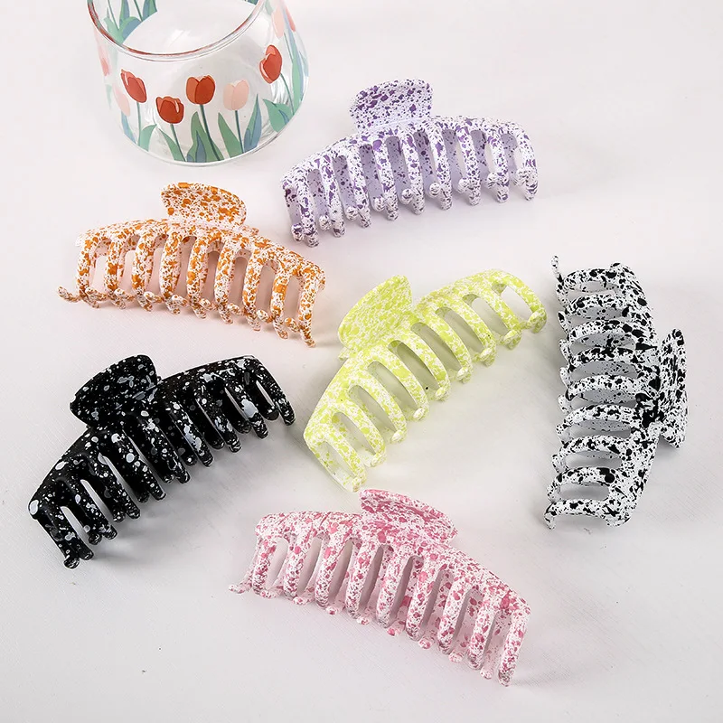 

Корейские заколки для волос заколка для конского хвоста прозрачные конфетные заколки для волос пластиковые заколки-крабы заколка для воло...