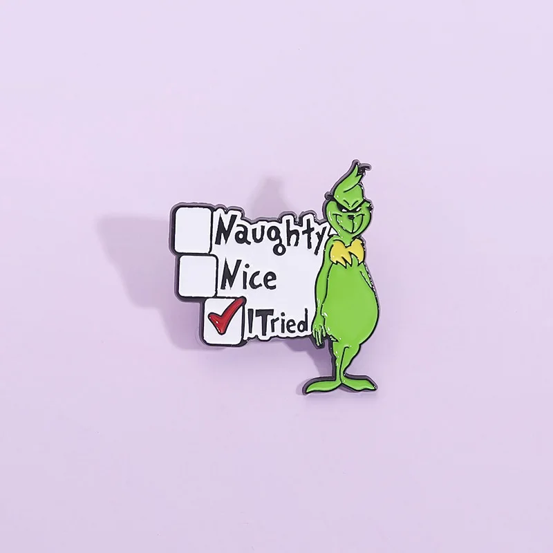 Эмалированные булавки с зеленым монстром из мультфильма на заказ озорные