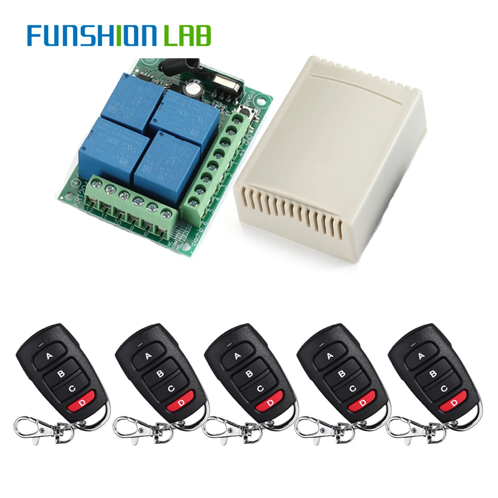 Универсальный беспроводной пульт дистанционного управления FUNSHION 433 МГц 12 В