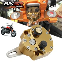 motorcycle universal steering damper stabilizer dirt pit bike accessories reversed safety adjustable handlebar riser bracket