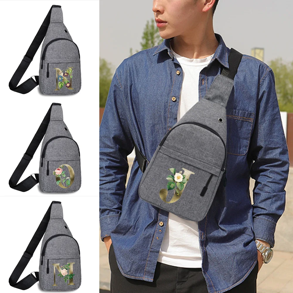 

Нагрудная сумка мужская с надписью, повседневный модный мессенджер, многофункциональная холщовая Спортивная Сумочка для улицы, 2022