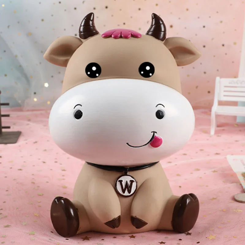 

Cute Cow Piggy Bank Can Store and Withdraw Piggy Bank Children's Birthday Gift Large Capacity Girl Piggy Bank Creative