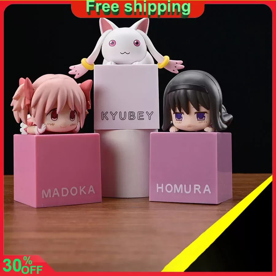 9 см Puella Magi Madoka Magica Аниме фигурки Q версия Kaname Akemi Homura инкубатор Kawaii PVC модели