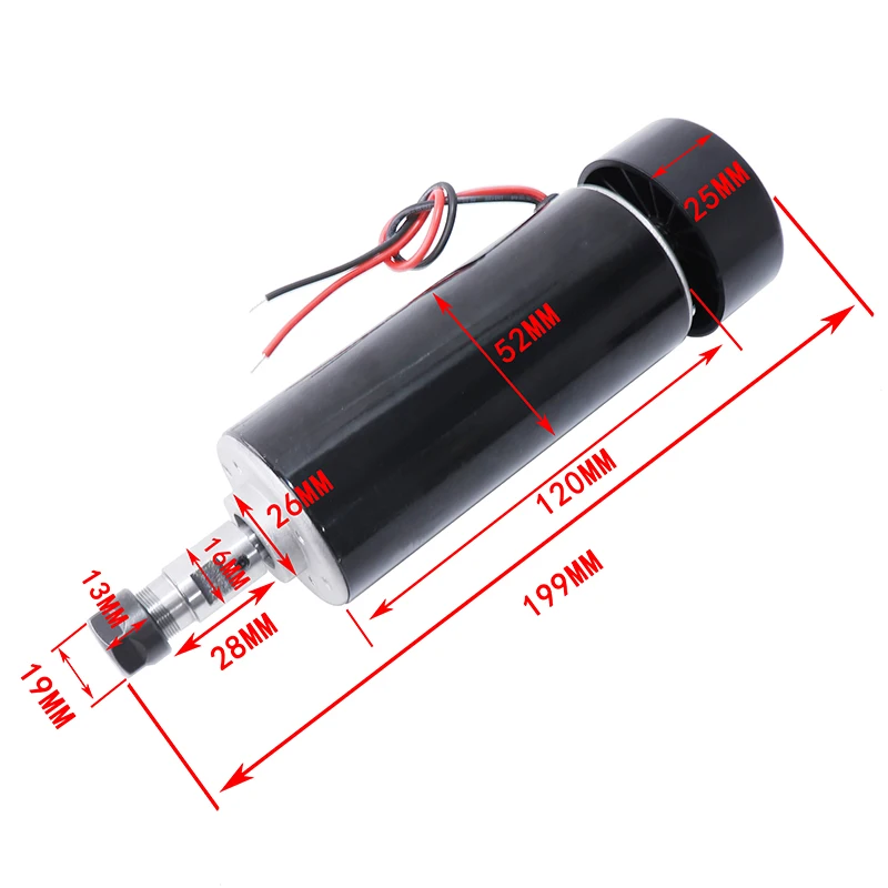 Двигатель шпинделя с воздушным охлаждением 500 Вт 100 В + WK611 регулятор скорости
