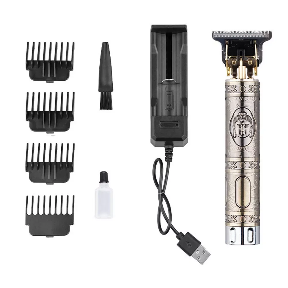 Professional Hair Trimmer Barber Hair Clipper Men Hairstyle Cutter Carving Tool  Haircut Machine with Rechargeable Base