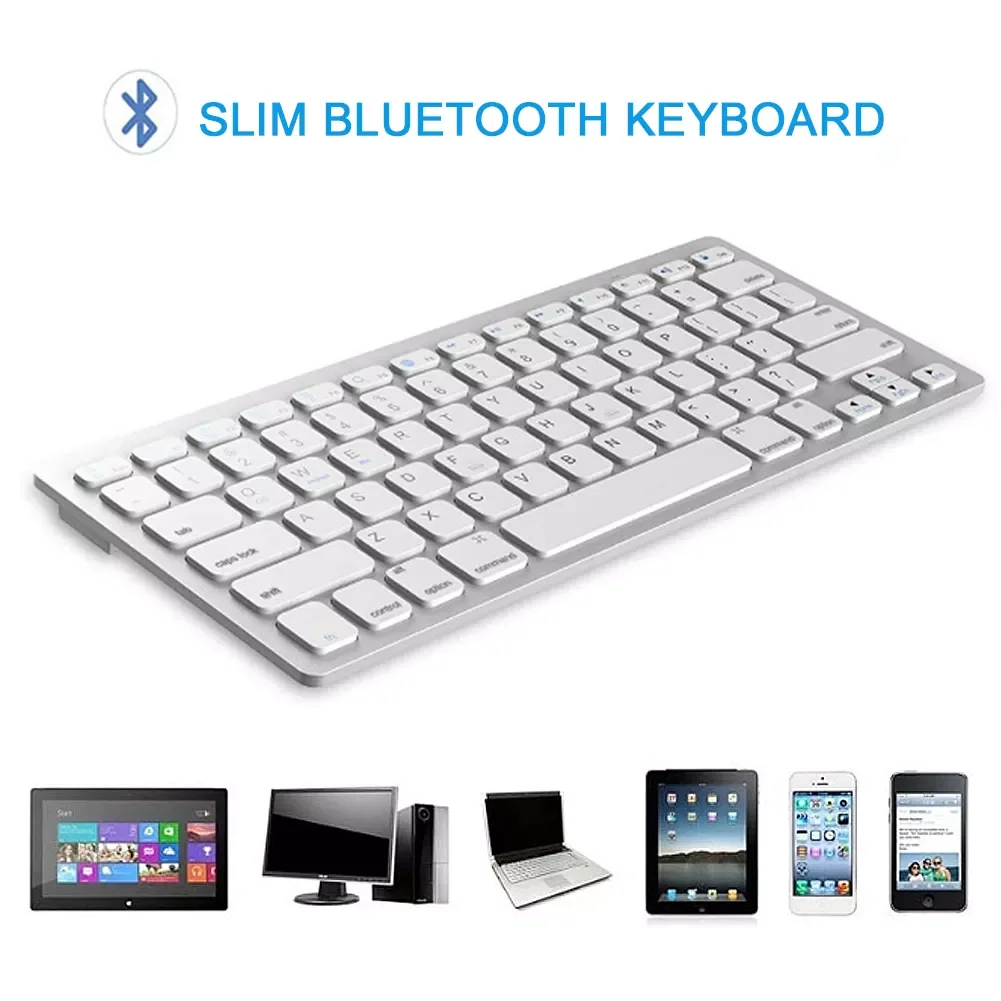 Ultra-slim Wireless Keyboard Portable Bluetooth-compatible 3.0 Keyboard Teclado for Apple for iOS Android Windows