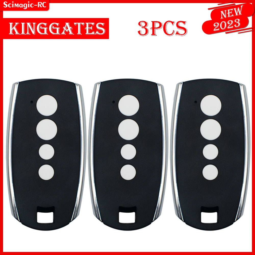 

3 PCS King Gates 433MHz Gate Remote Control Compatible STYLO2K STYLO4K STYLO Rolling Code Remote Control for Garage Door Motors