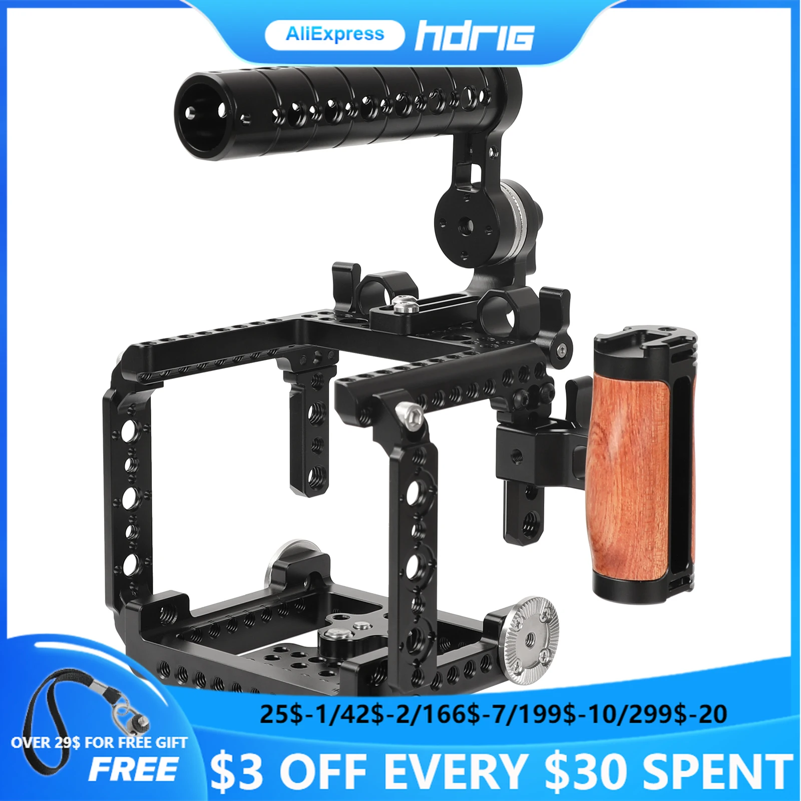 Комплект для камеры HDRIG RED KOMODO 6K черный комплект установки с основой ARRI Rosette