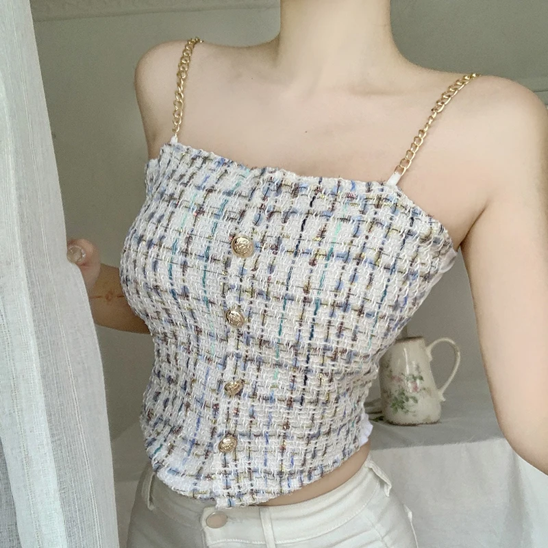 Женский укороченный облегающий Топ Облегающая майка без рукавов топ летняя