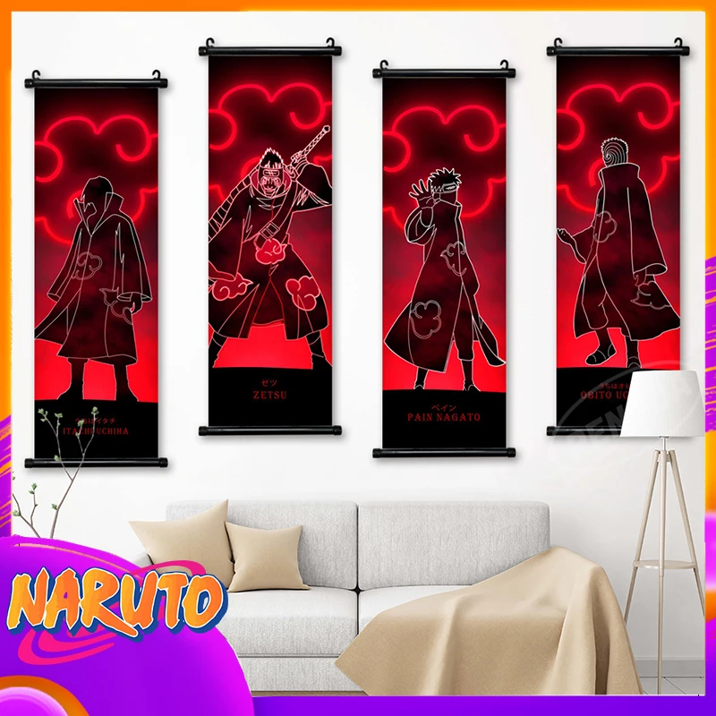 

Anime Wall Artwork Naruto Canvas Pictures Zetsu Painting Obito Uchiha Print Pain Nagato Poster Hanging Scrolls Home Decoration