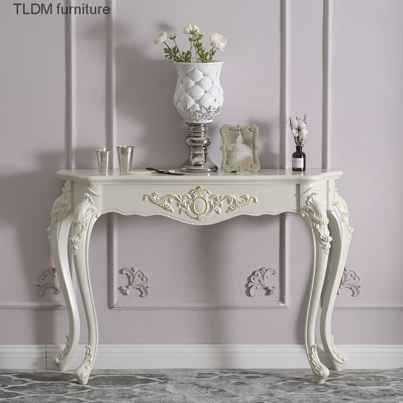 Дизайнерские белые минималистичные консольные столы женские домашние барные