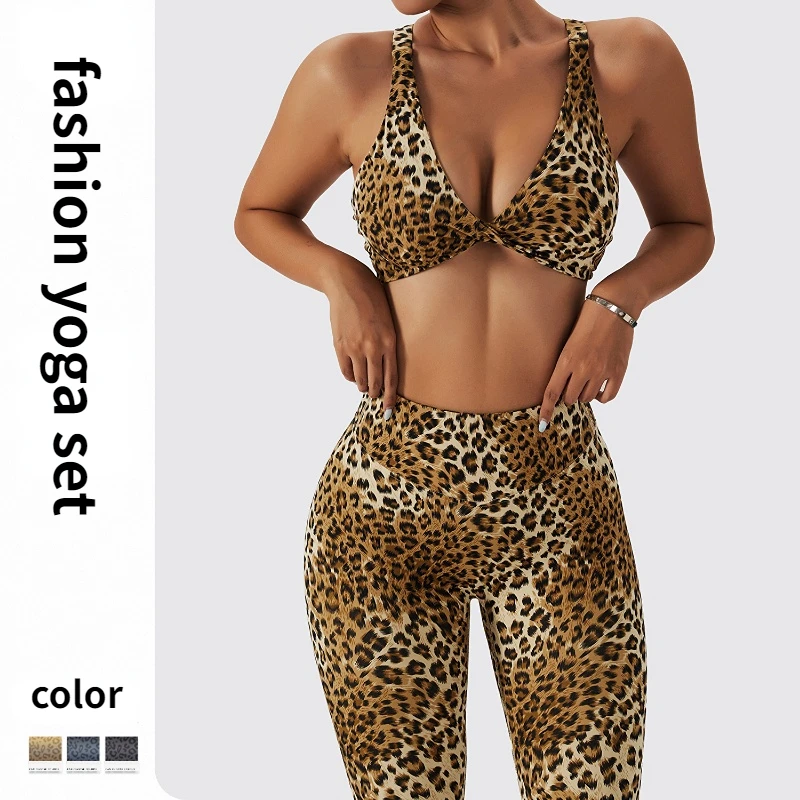 

2 шт., женские спортивные Леггинсы с леопардовым принтом