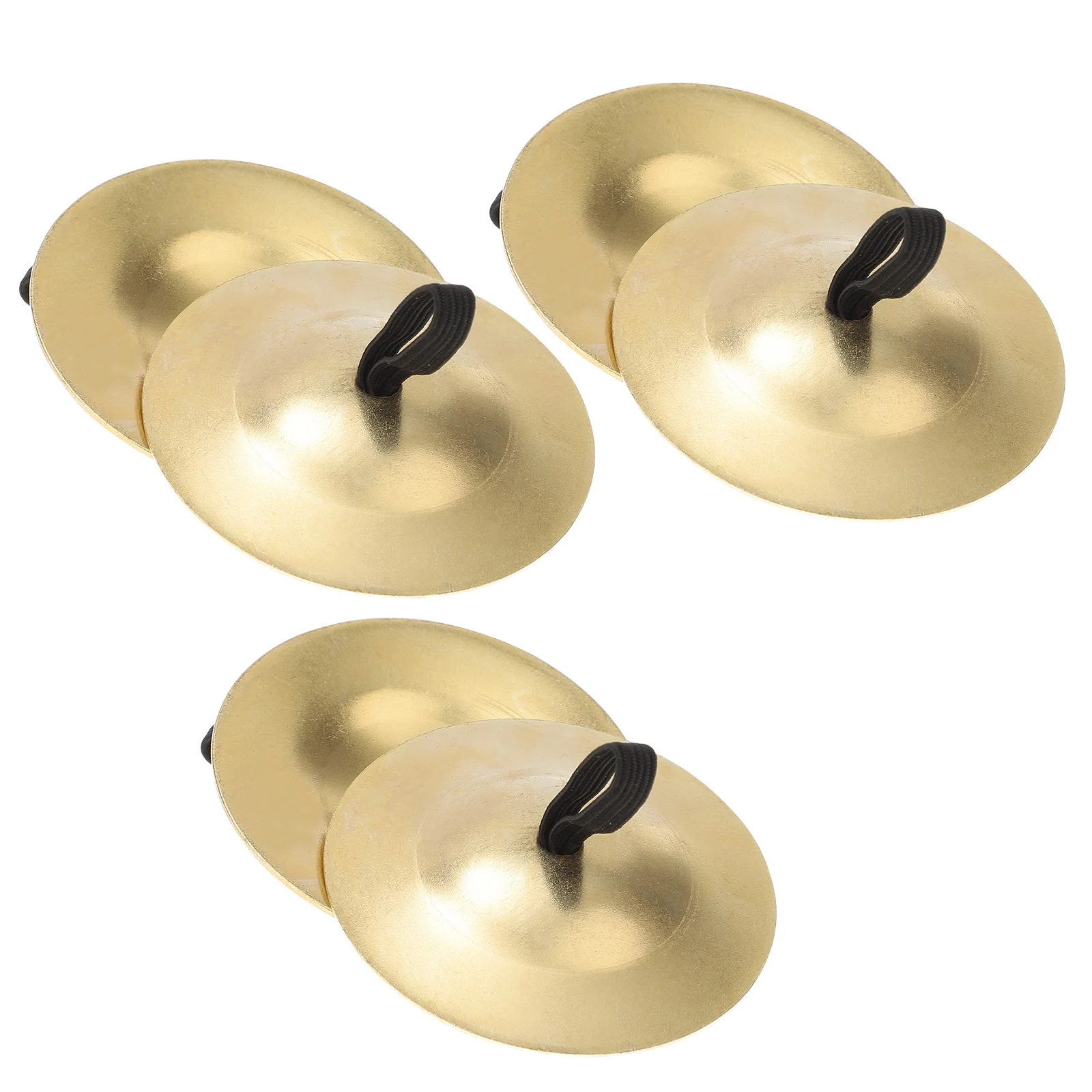 

6Pcs/ 3Pairs Copper Childrens Toyss Belly Dancing Zills Small Golden Cymbals 5.5CM Kids Cymbals Instrument