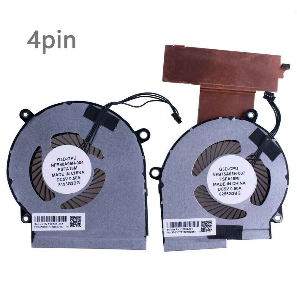 

CPU+GPU Cooling Fan For HP OMEN 15-DC Laptop L30204-001 L29354-001