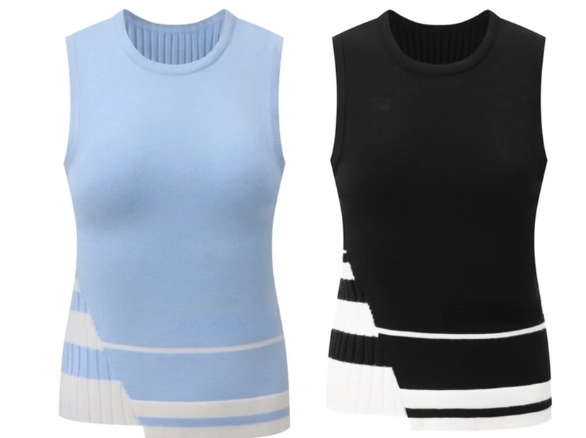 

Осенняя новая Корейская одежда для гольфа женский свитер майка эластичный Универсальный облегающий майка для гольфа