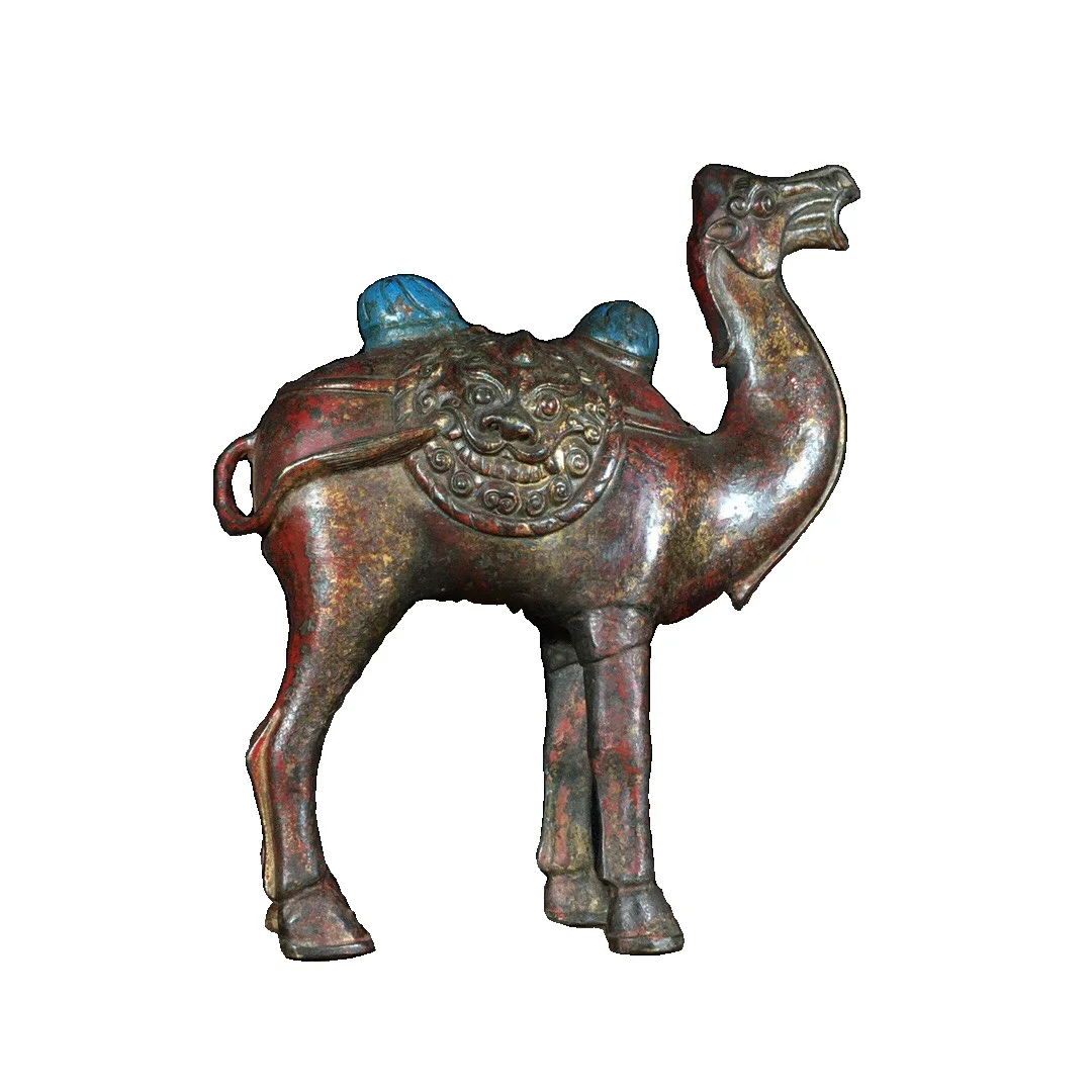 

LAOJUNLU Pure Copper Camel Ornament Antique Doublet Copper Ornament Height 22Cm Style B52 Chinese Traditional Style Antiques